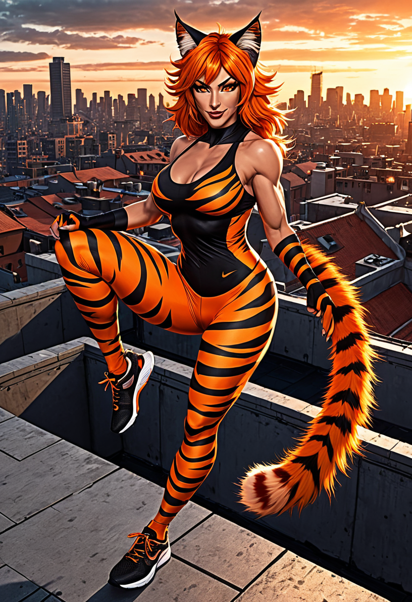 Tiger Lily Neko anime art adult 21+