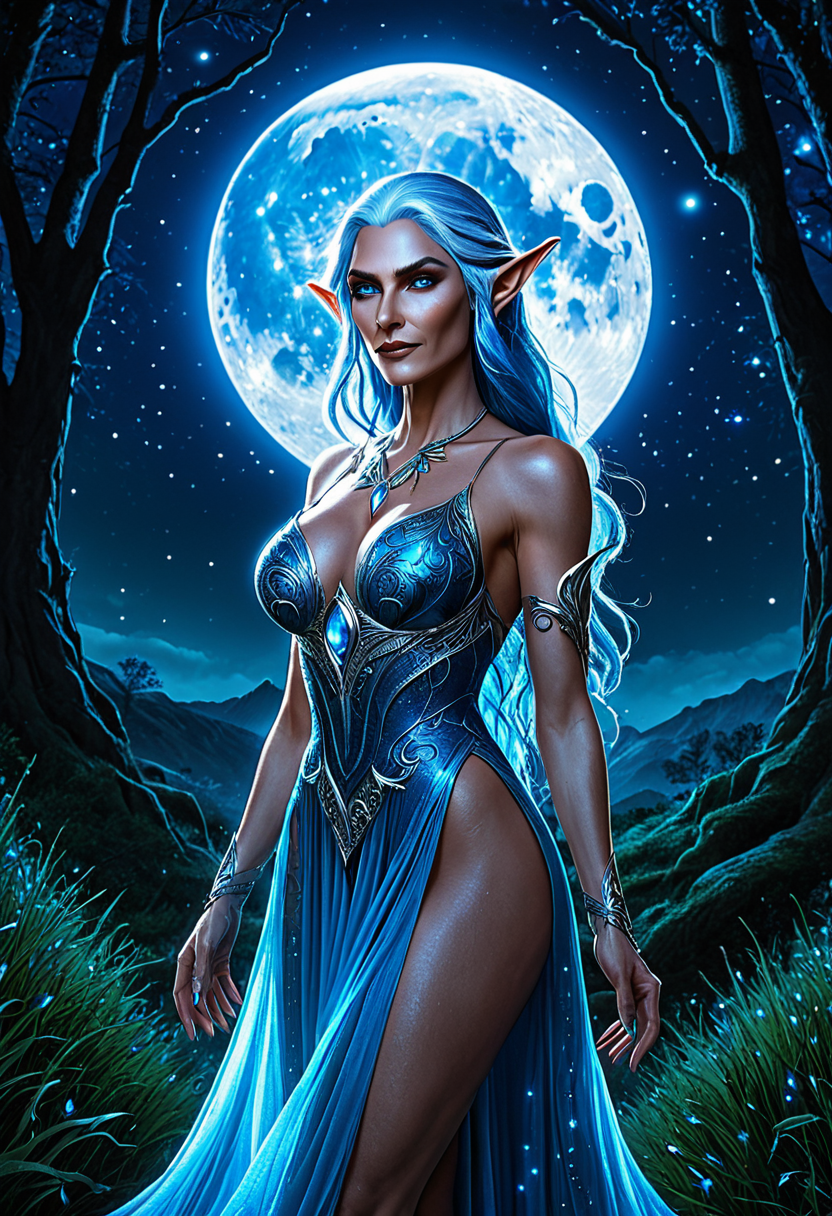 Luna Moonelf anime art adult 21+