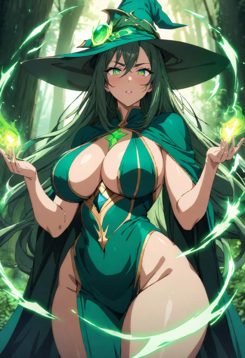 Emerald Spellbinder anime art adult